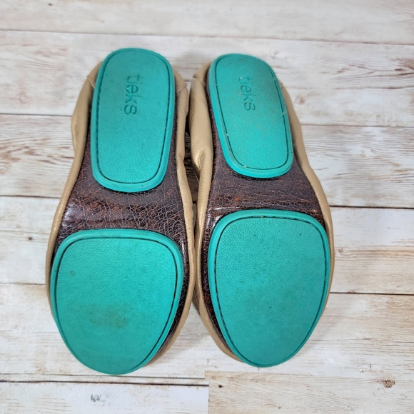 Tieks Foldable Leather Travel Flats In Metallic Gold US W 6 - Picture 7 of 8